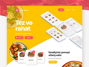 Food Delivery – Adobe Xd Landing Template
