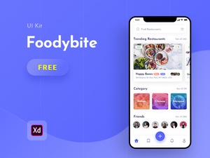 Food UI Kit für Adobe XD | Foodybite