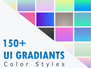 Más de 150 estilos de color de degradados de Adobe Xd UI
