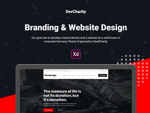 Шаблон пользовательского интерфейса Dev Charity XD