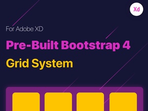 Pre-Built Bootstrap 4 Grid System For Adobe Xd