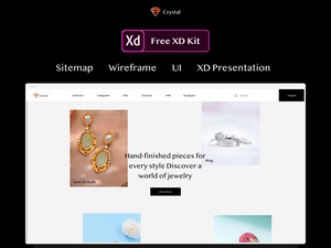 Modèle de site Web de bijoux avec wireframes