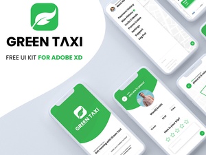 Kit de la interfaz de usuario de Xd Taxi Verde