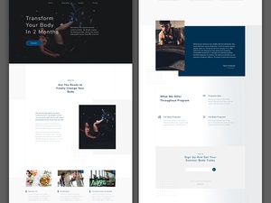Gym Workout Xd Website Template