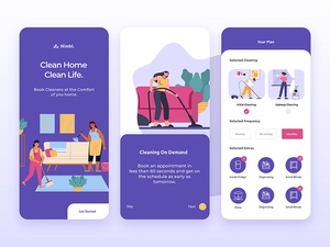 Home Cleaning Mobile App For Xd