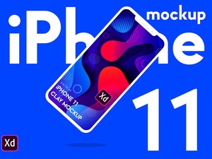 iPhone 11 Клей Mockup для Adobe Xd