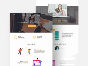 Education Landing Page Xd Template