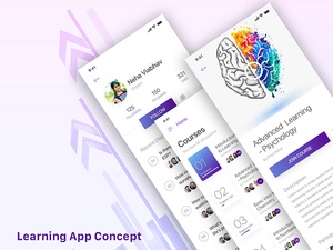 Learning App Design | Adobe Xd Concept