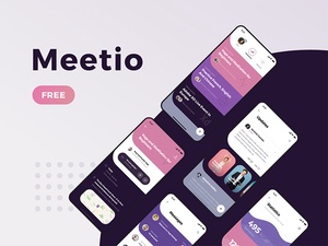 Meetio — комплект пользовательского интерфейса Xd