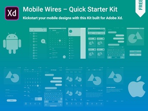 Kit xd wireframing pour applications mobiles | Fils mobiles