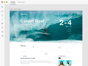 Onshore-Website-Designvorlage In Adobe XD
