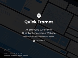 eコマース用のXDワイヤフレームキット|QuickFrames