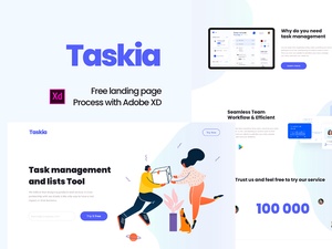 Creative Landing Page | Taskia