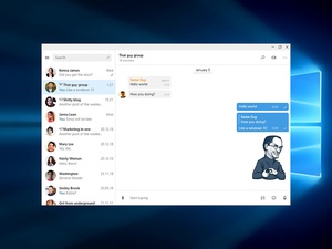Telegram Win 10 Concept Avec Adobe Xd