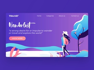 Travel Vector Landing Page Template