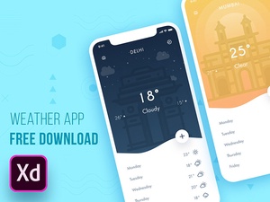 Xd Погода App Дизайн