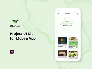 Kit d’interface utilisateur wisefood project pour Adobe Xd