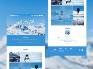 Wonderful World Landing Page Template For Xd